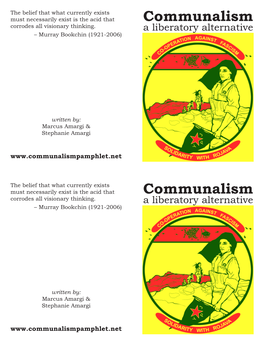 Communalism: a Liberatory Alternative