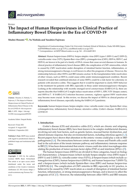 The Impact of Human Herpesviruses in Clinical Practice of Inflammatory