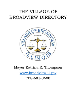 The Village of Broadview Directory