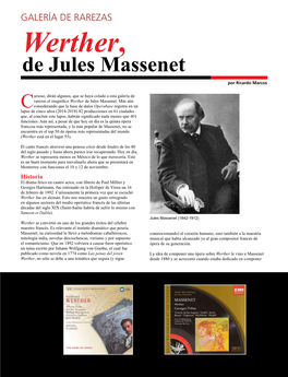 Werther, De Jules Massenet
