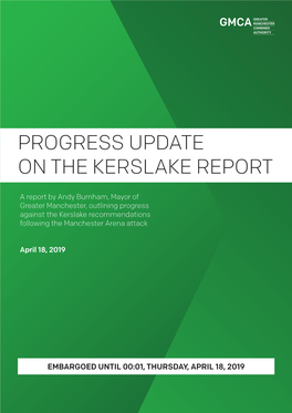 Progress Update on the Kerslake Report