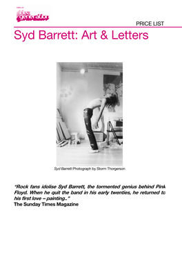 Syd Barrett: Art & Letters