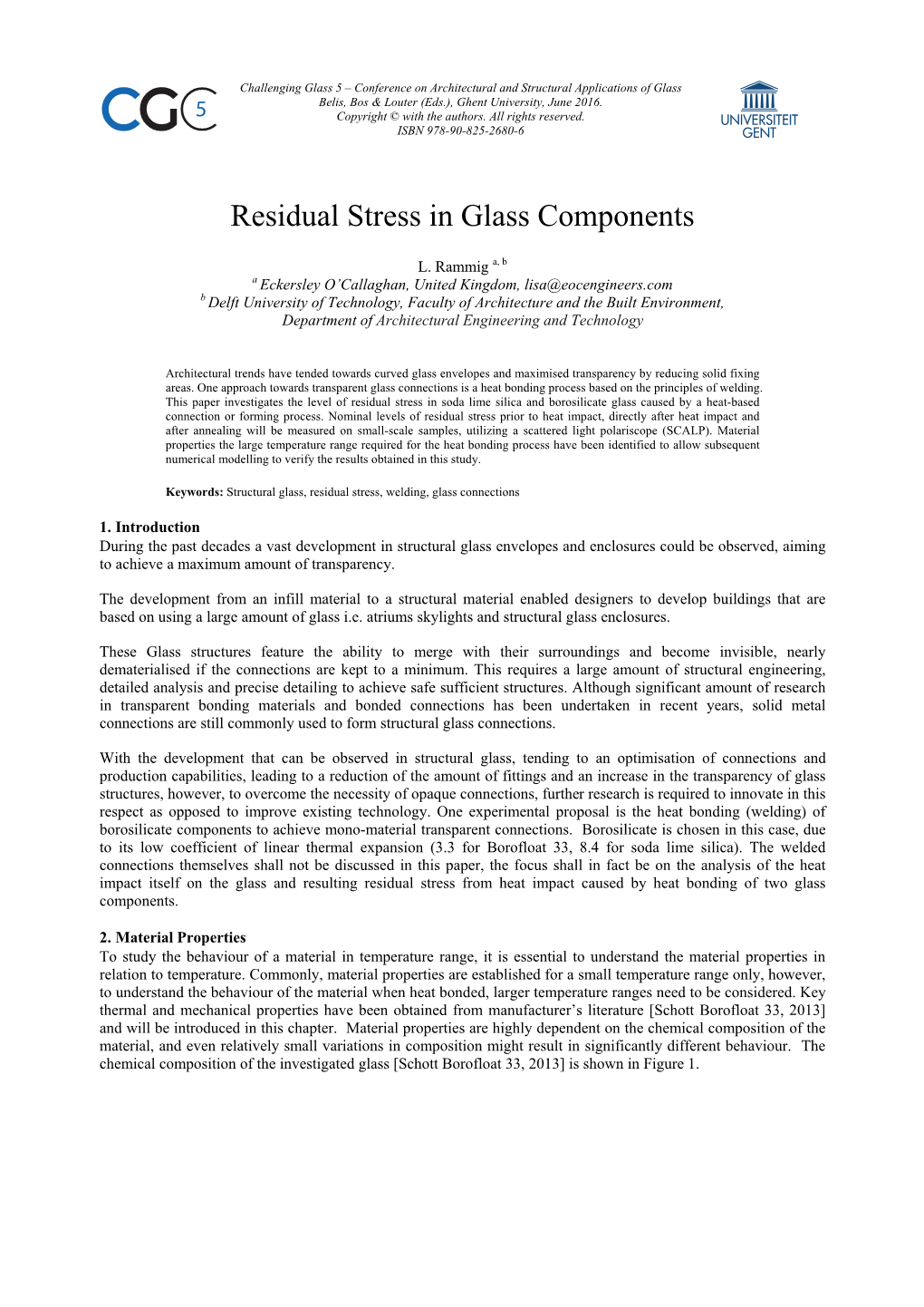 Residual Stress in Glass Components