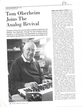 Oberheim Joins the Analog Revival