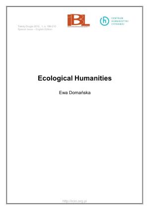 Ecological Humanities