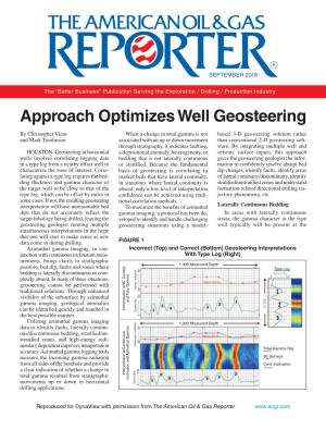 Approach Optimizes Well Geosteering