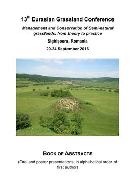13 Eurasian Grassland Conference