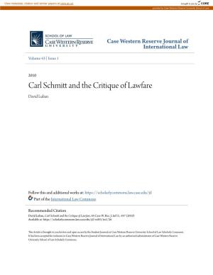 Carl Schmitt and the Critique of Lawfare