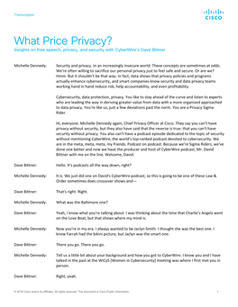 What Price Privacy? Insights on Free Speech, Privacy, and Security with Cyberwire’S Dave Bittner