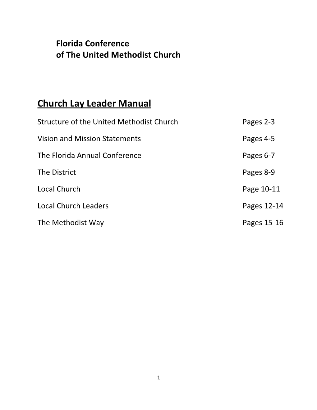 Church Lay Leader Manual