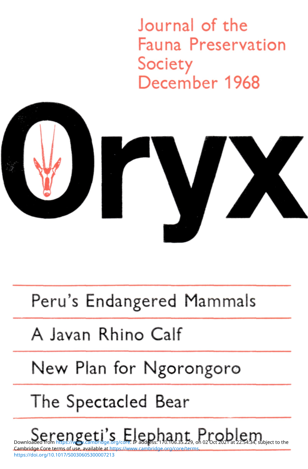 ORX Volume 9 Issue 6 Cover and Front Matter