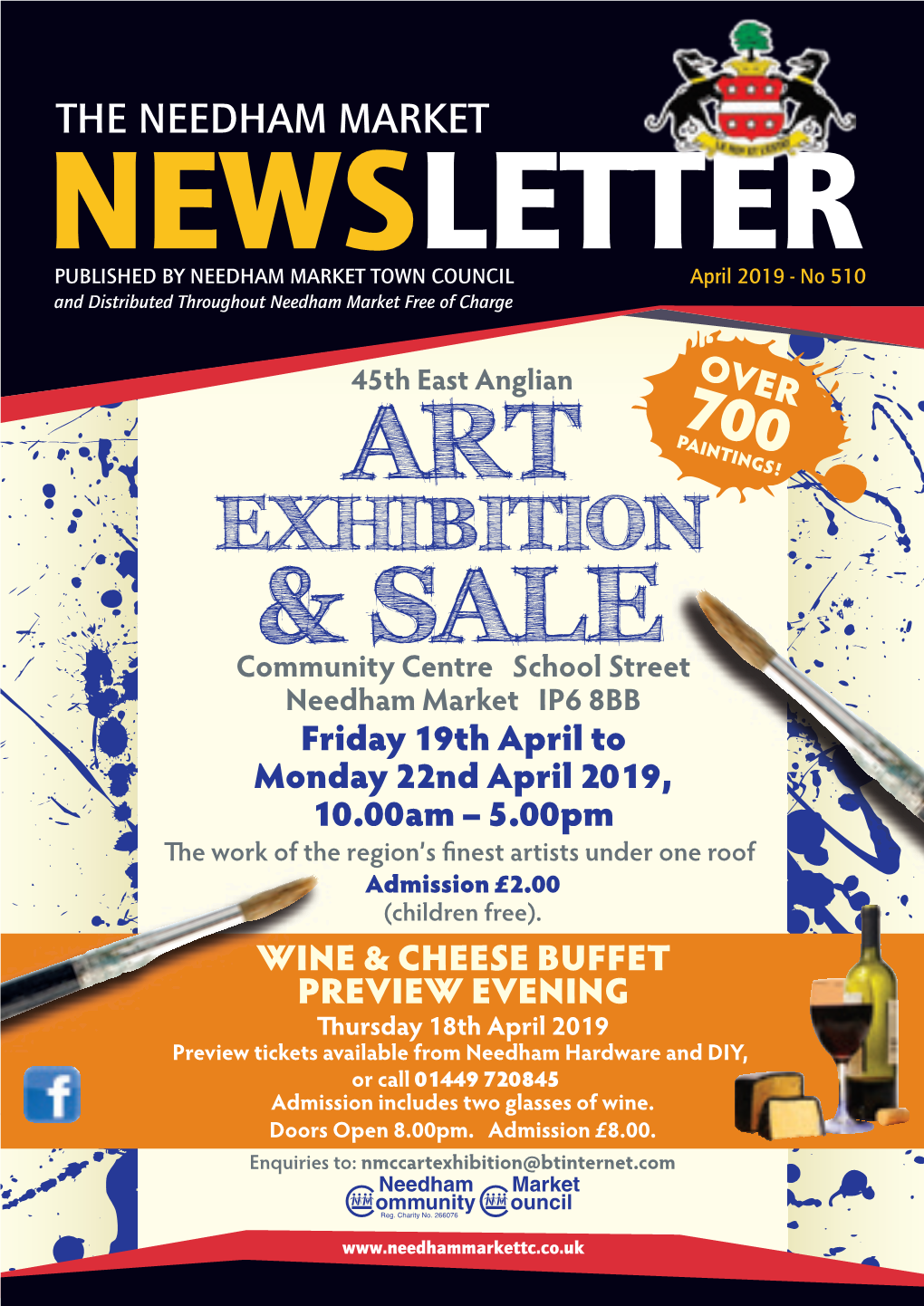 THE NEEDHAM MARKET NEWSLETTER PUBLISHED by NEEDHAM MARKET TOWN COUNCIL April 2019 - No 510 and Distributed Throughout Needham Market Free of Charge