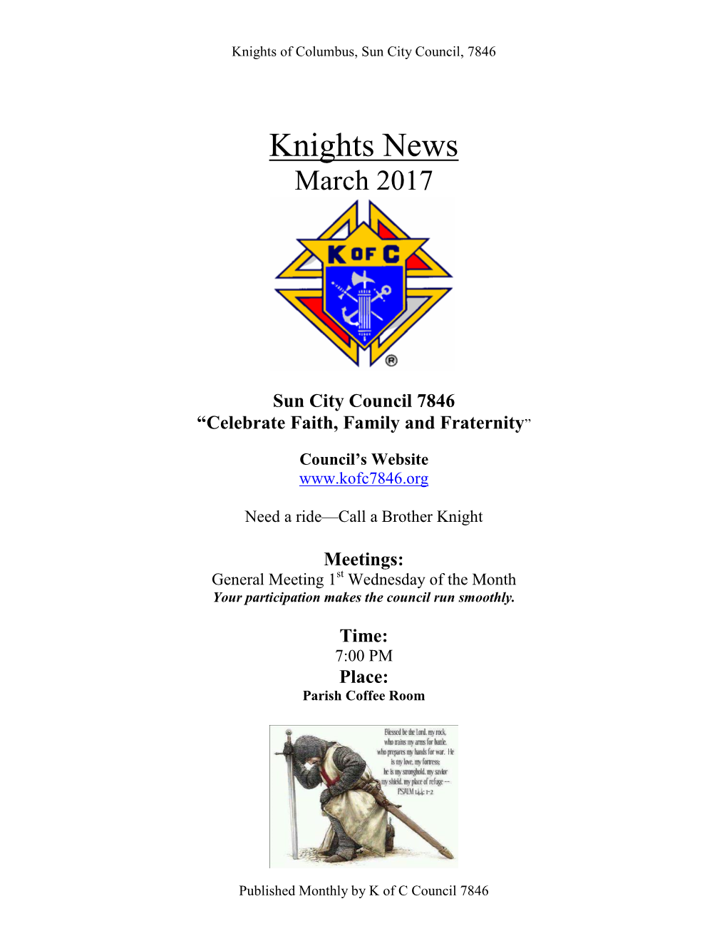 Knights News March 2017