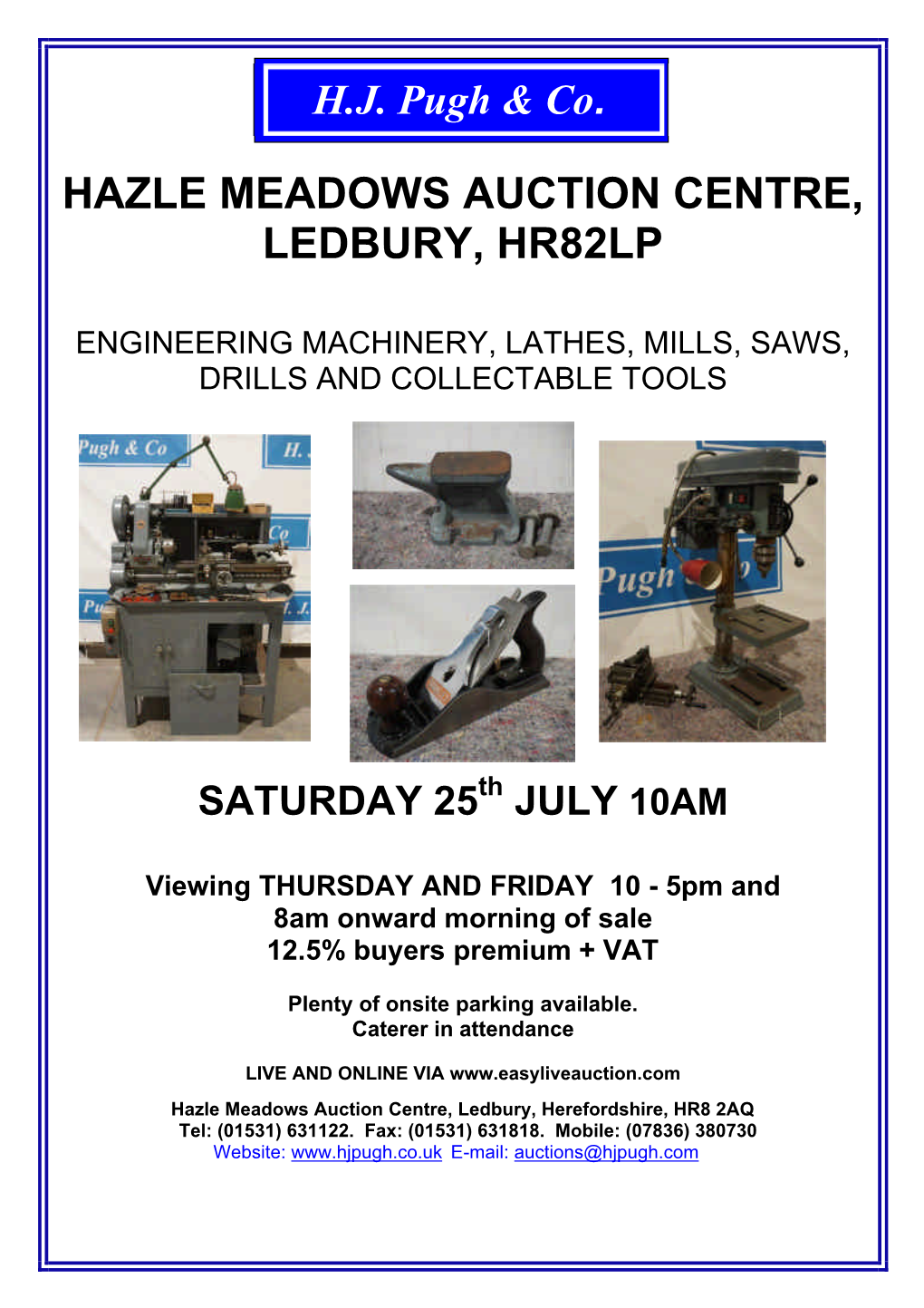 Engineering Machinery, Lathes, Mills, Saws, Drills and Collectable Tools