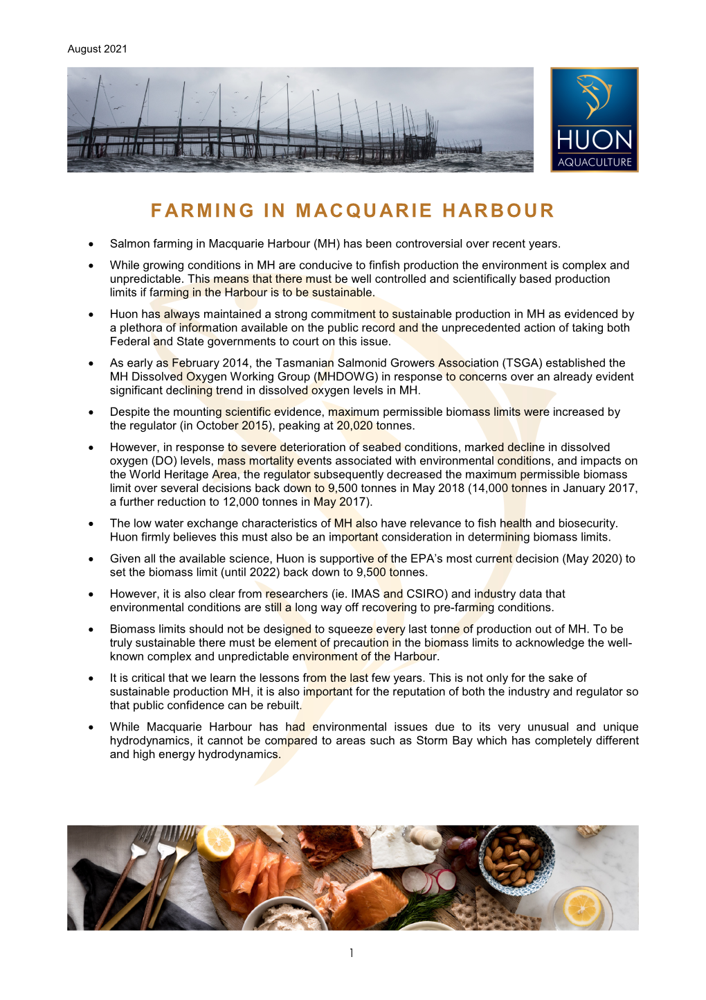 Farming in Macquarie Harbour
