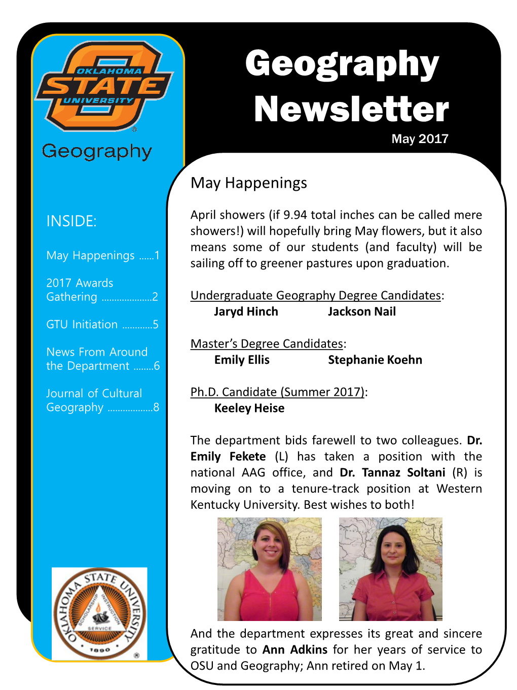 Geography Newsletter