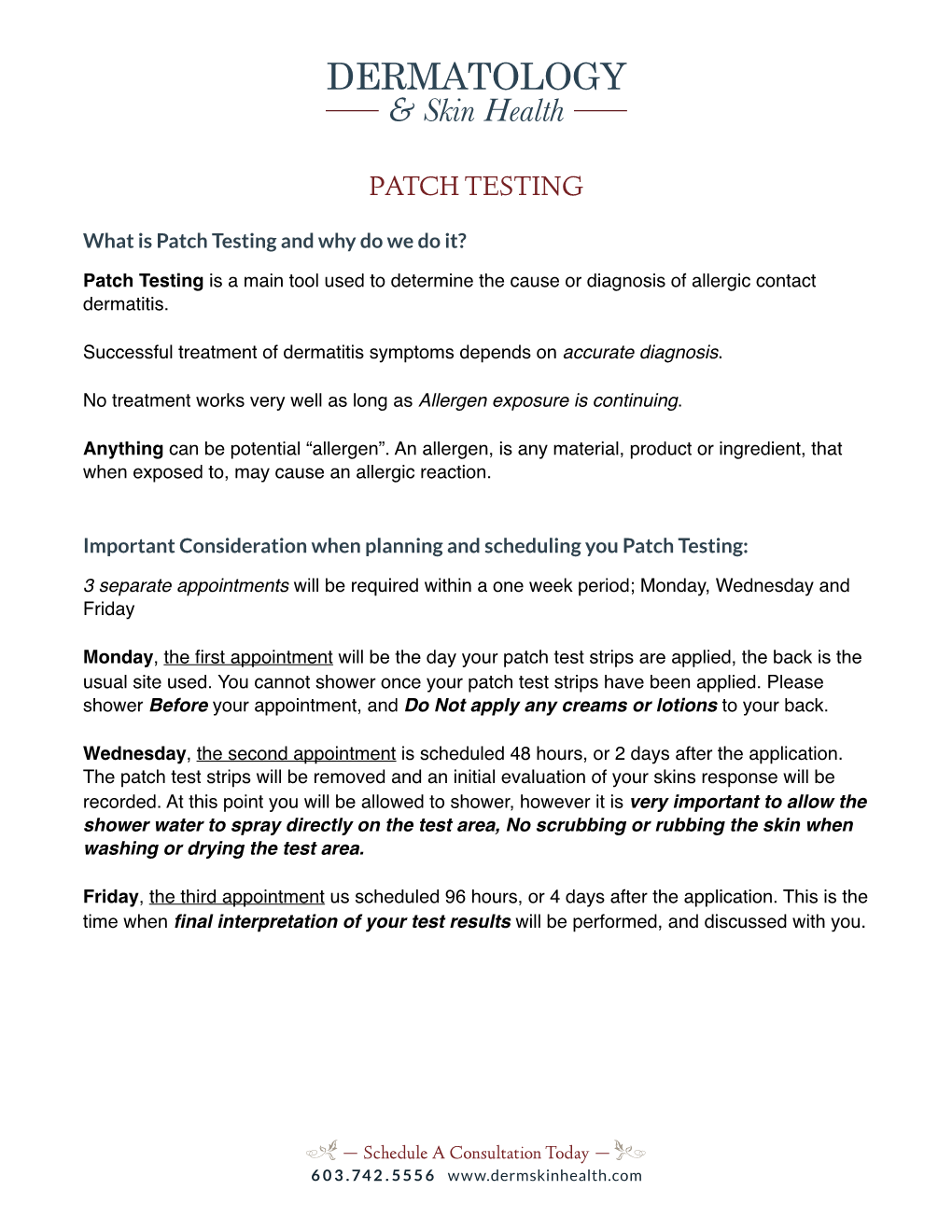 Patch Testing