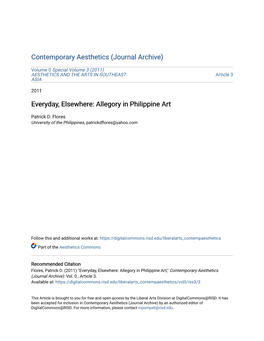 Everyday, Elsewhere: Allegory in Philippine Art