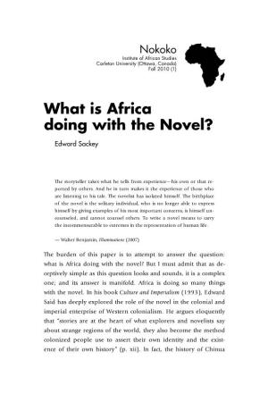 What Is Africa Doing with the Novel?