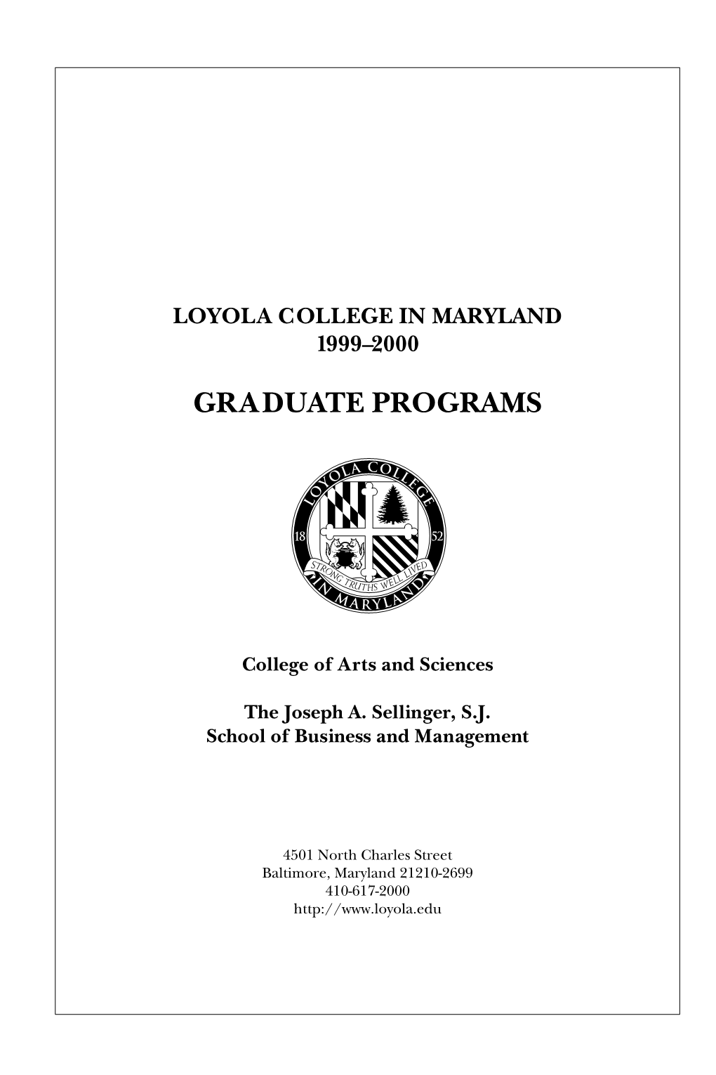 1999-00 Graduate Catalogue