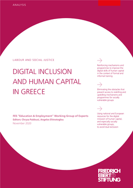 Digital Inclusion and Human Capital in Greece Contents