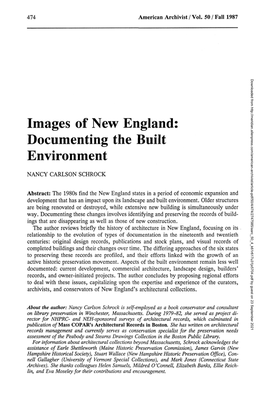 Images of New England: Documenting the Built Environment