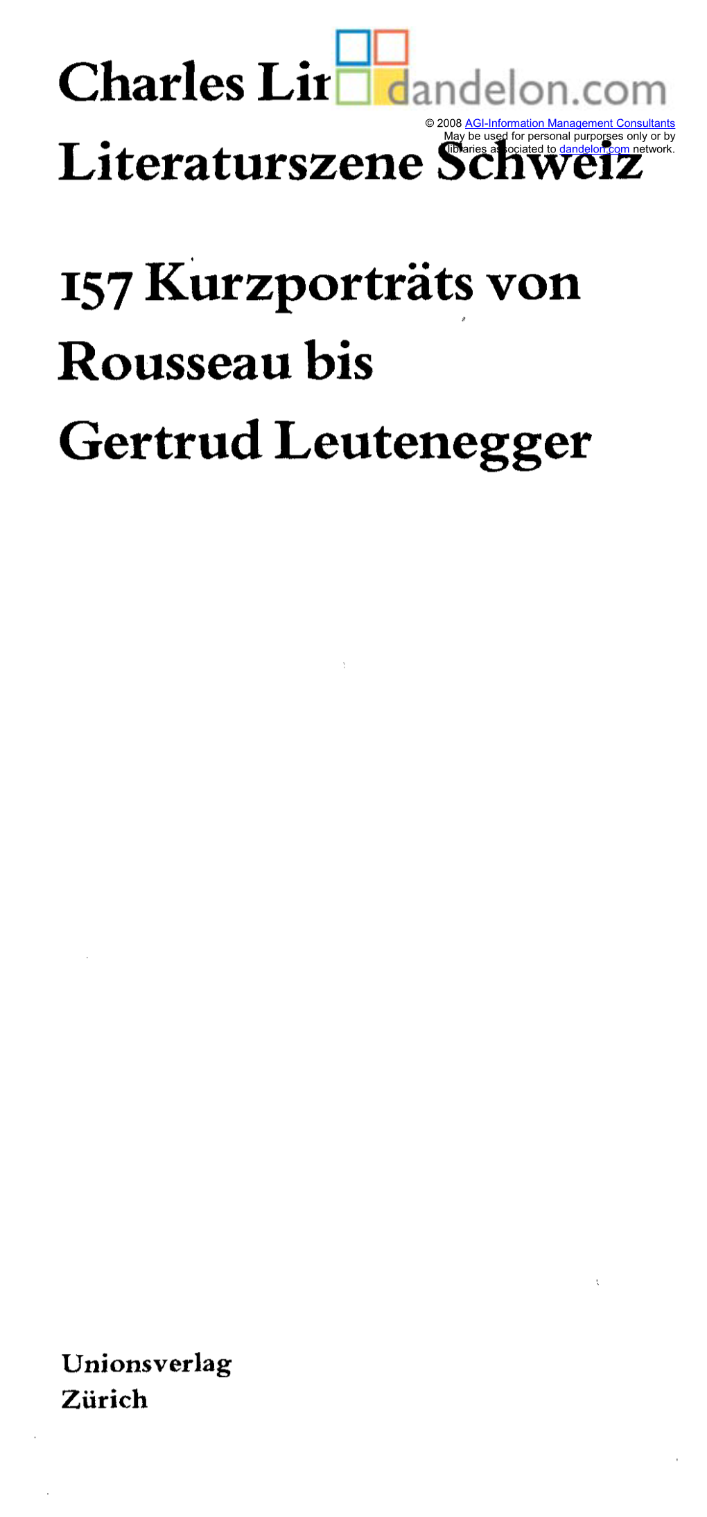 Charles Linsmayer Literaturszene Schweiz 157 Kurzporträts Von