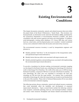 Existing Environmental Conditions