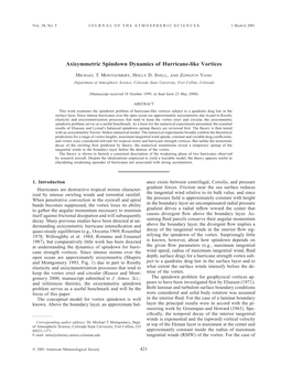 Axisymmetric Spindown Dynamics of Hurricane-Like Vortices