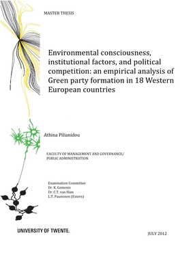 Environmental Consciousness, Institutional Factors, and Political