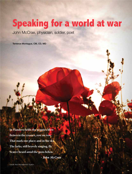 Speaking for a World at War: John Mccrae