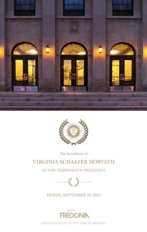 Virginia Schaefer Horvath As the Thirteenth President