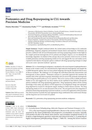 Proteomics and Drug Repurposing in CLL Towards Precision Medicine