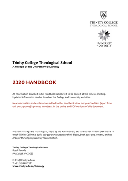 2020 Handbook