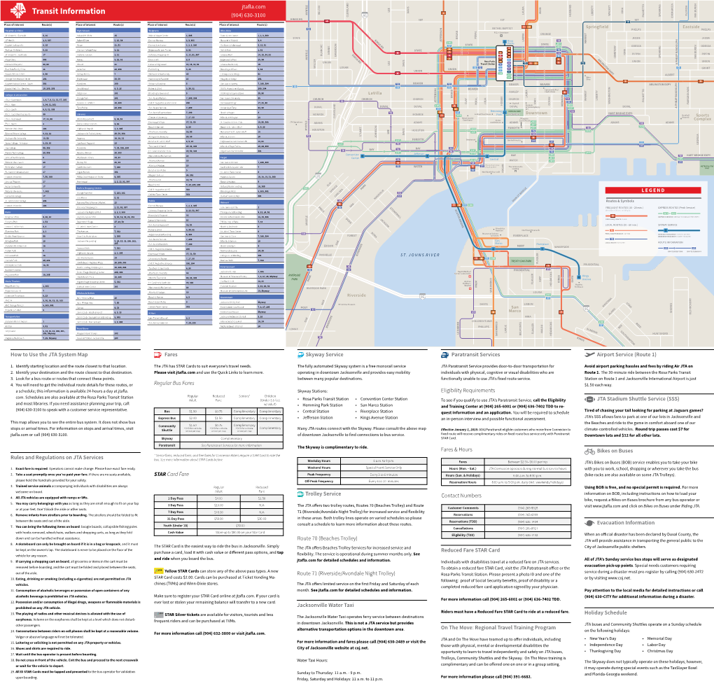 Transit Information SPEARING PALMETTO CLEVELAND