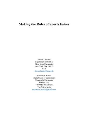 Making the Rules of Sports Fairer