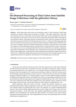 On-Demand Processing of Data Cubes from Satellite Image Collections with the Gdalcubes Library