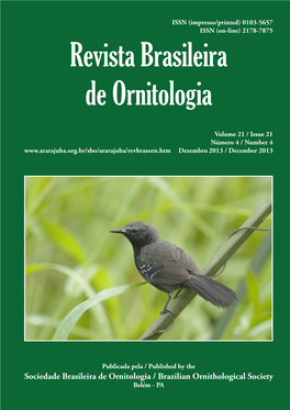 Sociedade Brasileira De Ornitologia / Brazilian Ornithological Society