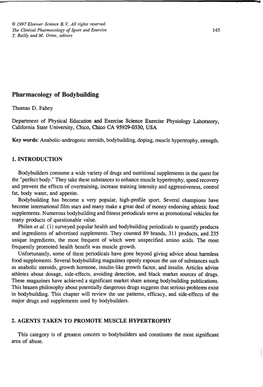 Pharmacology of Bodybuilding