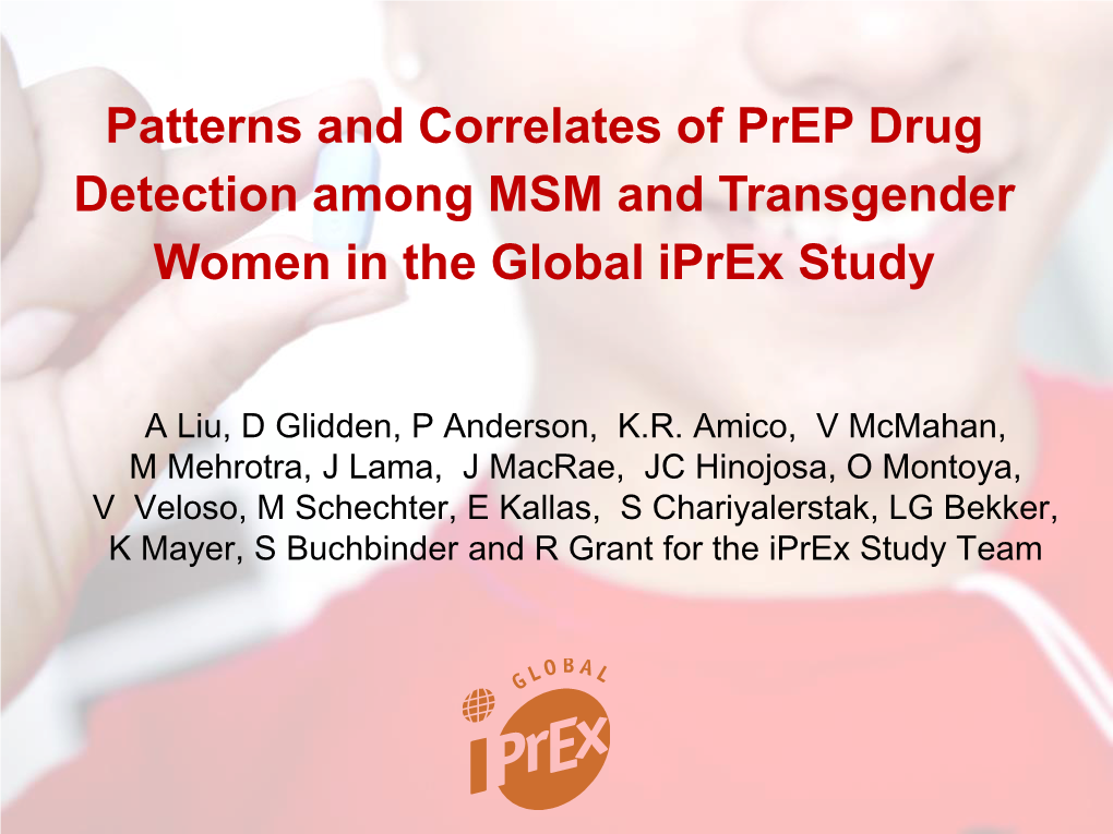 Pre-Exposure Prophylaxis (Prep) Initiative