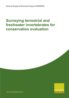 Surveying Terrestrial and Freshwater Invertebrates for Conservation Evaluation