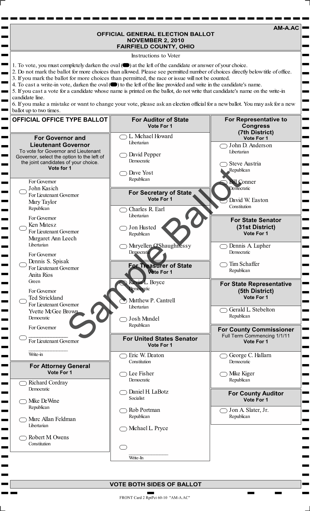 L. Michael Howard David Pepper Dave Yost for Auditor of State