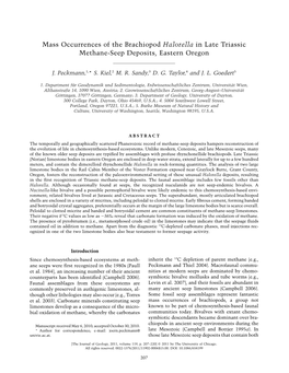 In Late Triassic Methane-Seep Deposits, Eastern Oregon