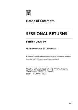 Sessional Returns