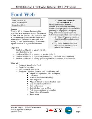 Food Web Lesson Plan