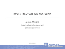MVC Revival on the Web