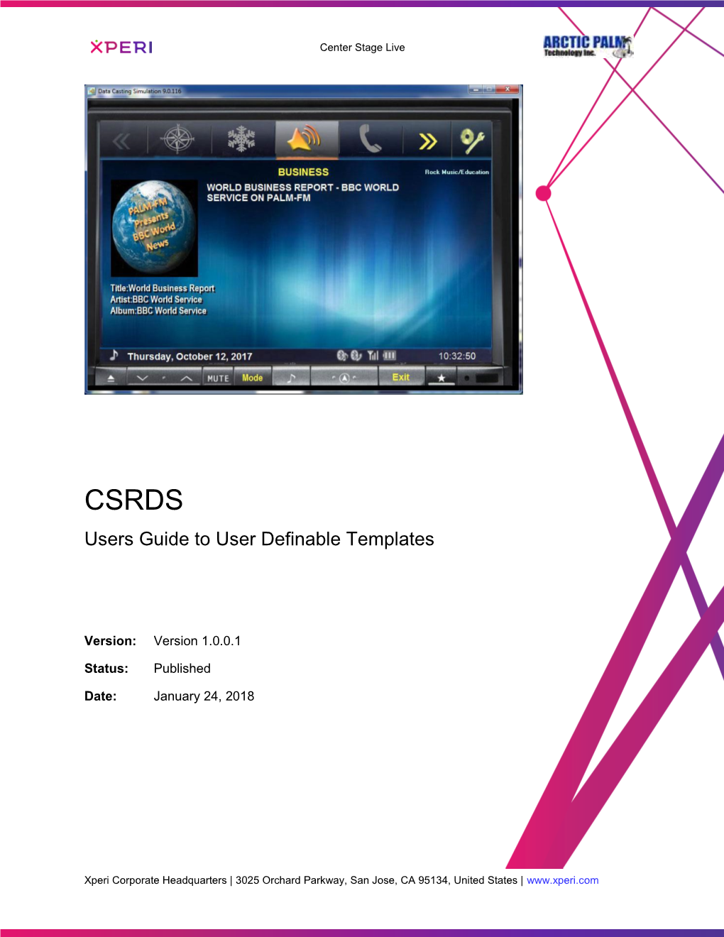 CSRDS Users Guide to User Definable Templates