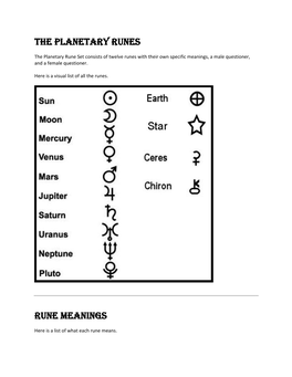 The Planetary Runes Rune Meanings