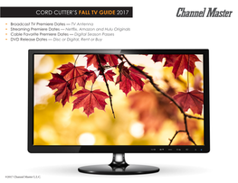 Cord Cutter's Fall Tv Guide 2017