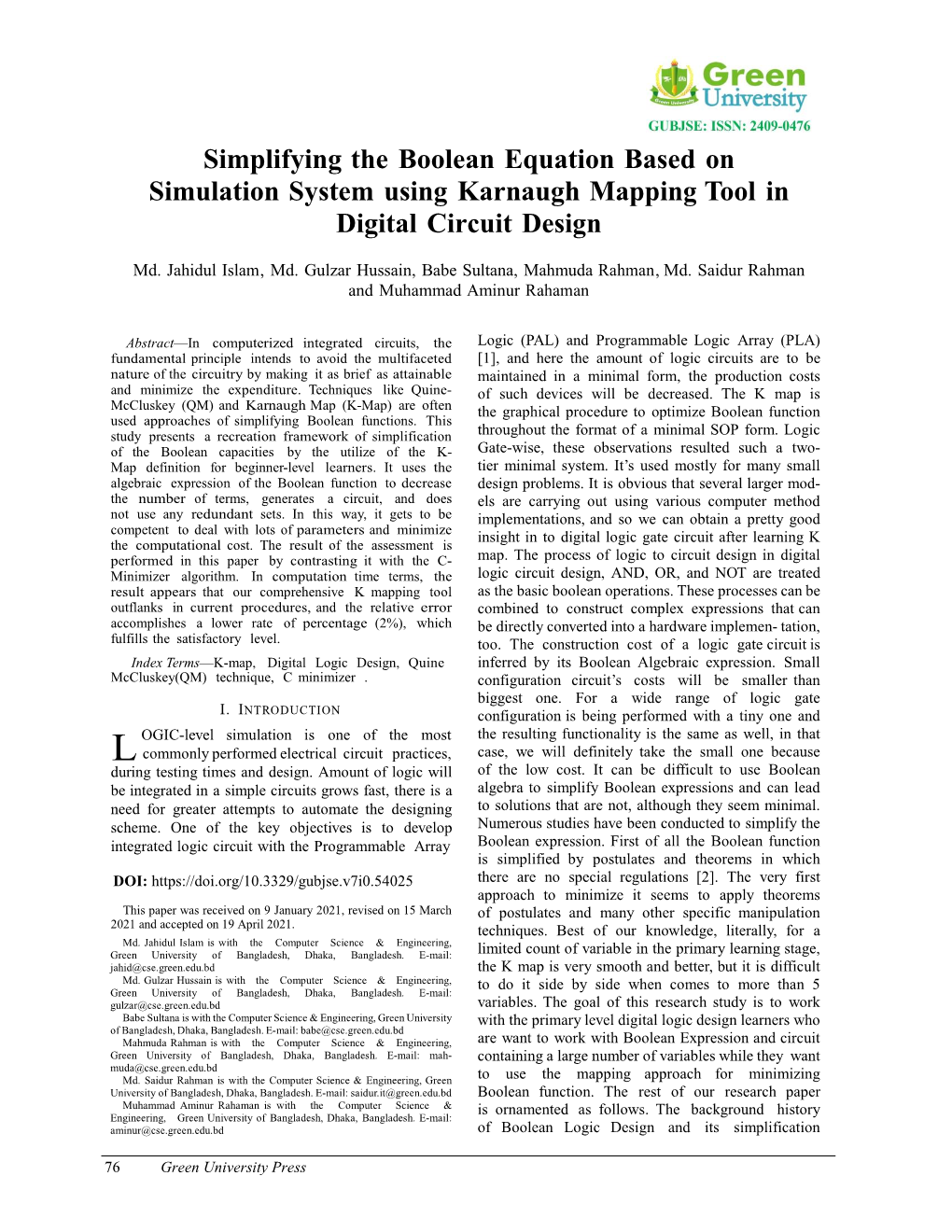 Simplifying the Boolean Equation Based on Simulation System Using Karnaugh Mapping Tool in Digital Circuit Design